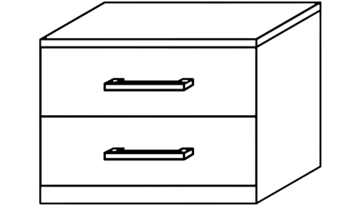 2 Drawer Bedside