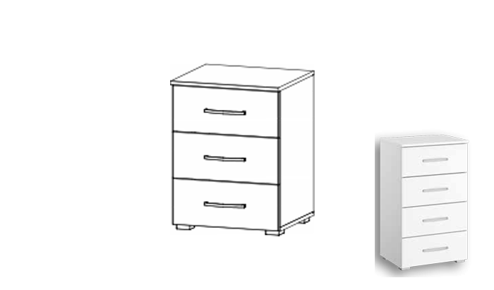 3 Drawer Bedside