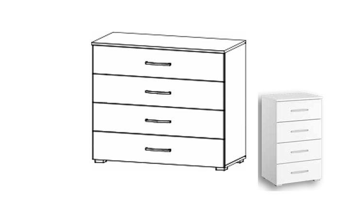 4 Drawer Wide Chest