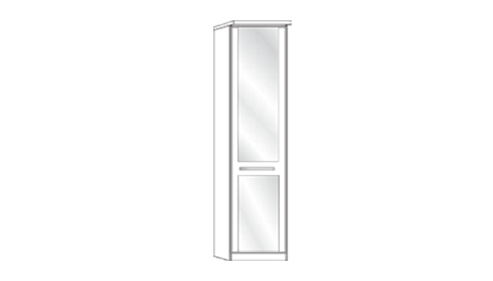 1 Door 1 mirror wardrobe with Cornice