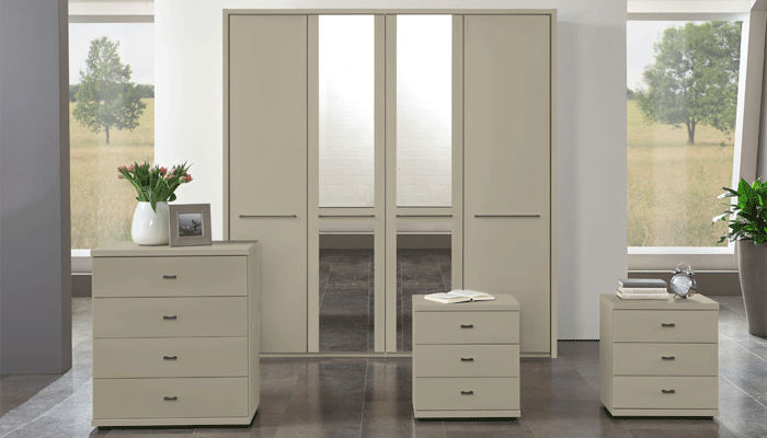 1 Door 1 mirror wardrobe with Cornice