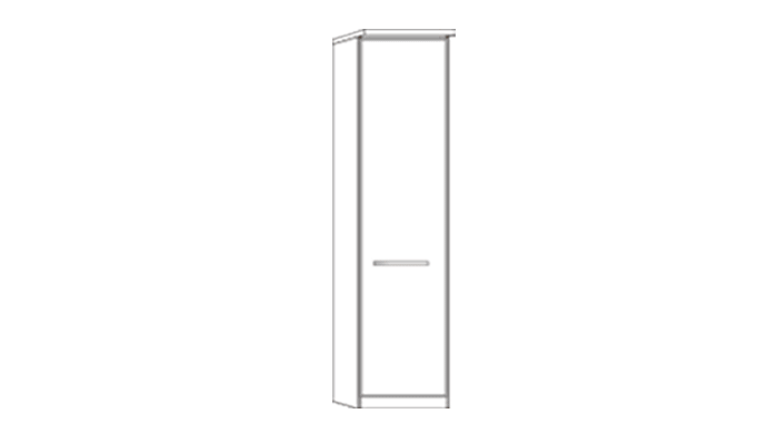 1 Door wardrobe with Cornice