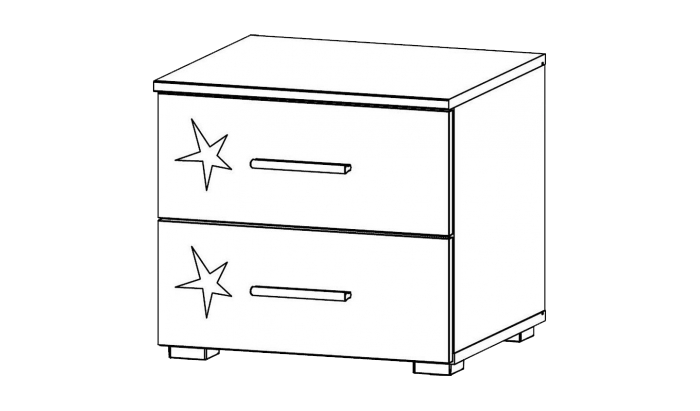 2 Drawer Bedside