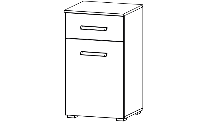 1 Drawer 1 Door Cupboard