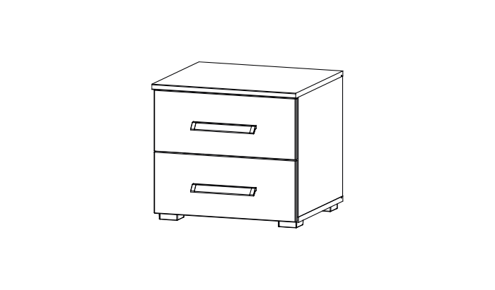 2 Drawer Bedside