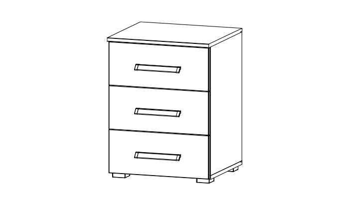 3 Drawer Bedside