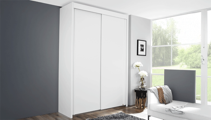 151cm 2 Door Slider In White