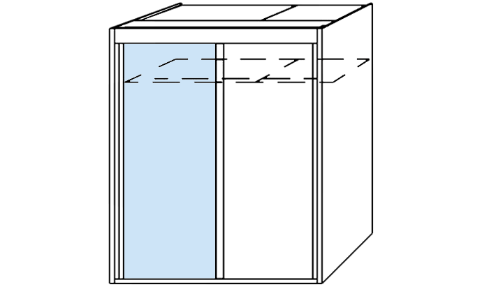 2 Door Slider 1 Mirror 151cm wide