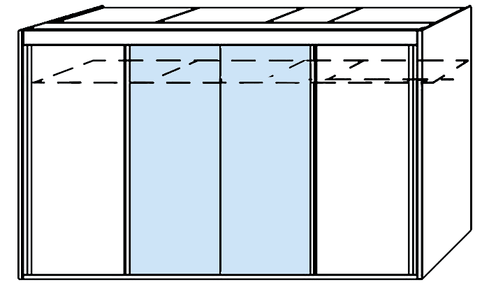 4 Door 2 Mirror Slider 320cm Wide