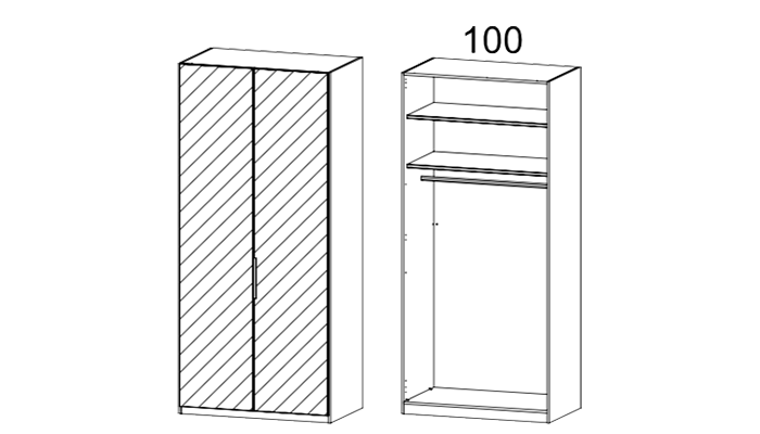 2 Door Wardrobe