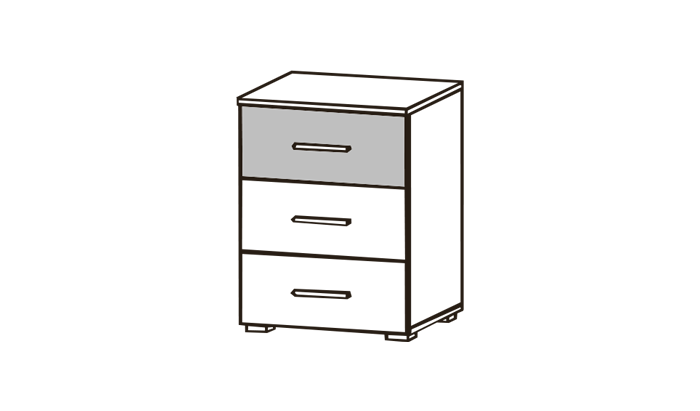 3 Drawer Bedside