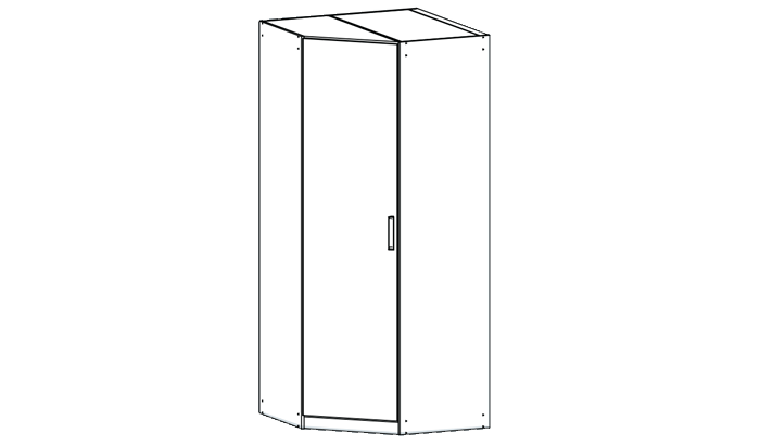 Single Corner Wardrobe