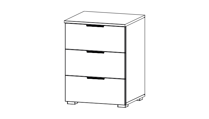 3 Drawer Bedside